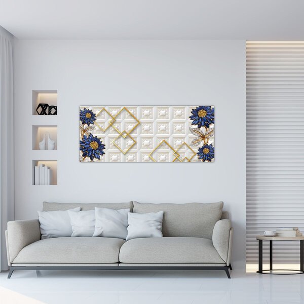 Kép - Gyémántvirágok (120x50 cm)