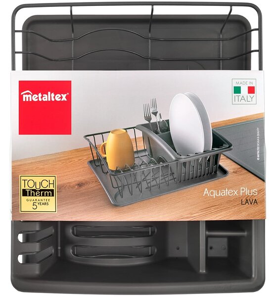 Aquatexplus Lava antracitszürke rozsdamentes edénycsepegtető - Metaltex