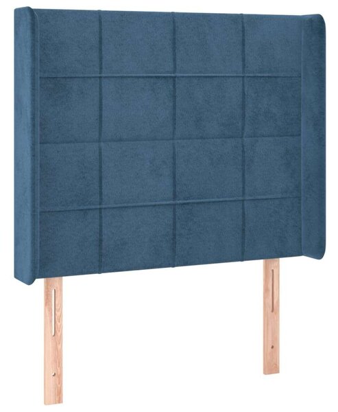 VidaXL sötétkék bársony LED-es fejtámla 93x16x118/128 cm