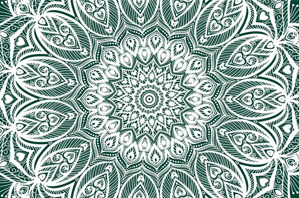 Tapéta varázslatos Mandala zöld alapon
