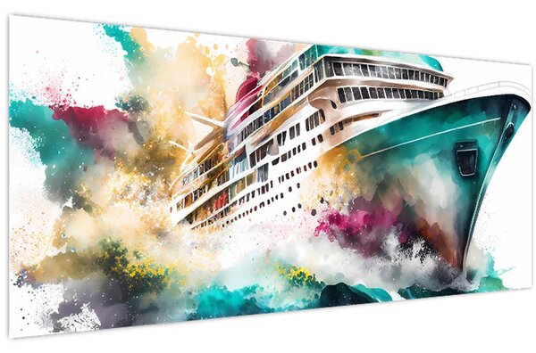 Kép - Akvarell tenger (120x50 cm)