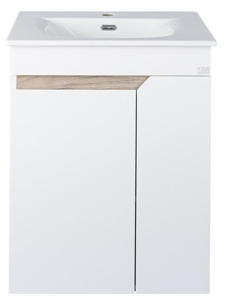 TMP VISION LONG 60 fali függesztett fürdőszobai bútor - SKY E-8099-60 mosdóval- 61 x 46 x 74 cm