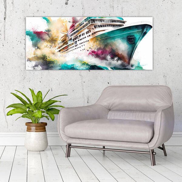 Kép - Akvarell tenger (120x50 cm)