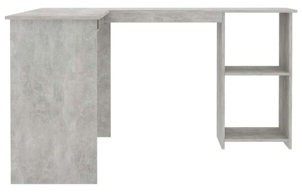 VidaXL L-alakú Sarok Íróasztal - Betonszürke - 120x140x75 cm