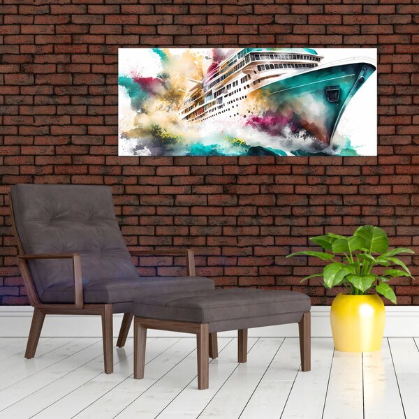 Kép - Akvarell tenger (120x50 cm)