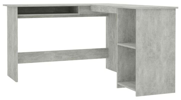 VidaXL L-alakú Sarok Íróasztal - Betonszürke - 120x140x75 cm