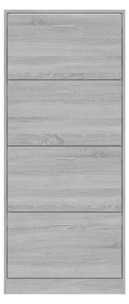 VidaXL szürke sonoma színű szerelt fa cipősszekrény 63x24x147 cm