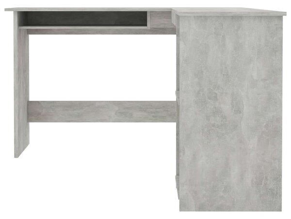 VidaXL L-alakú Sarok Íróasztal - Betonszürke - 120x140x75 cm