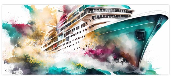 Kép - Akvarell tenger (120x50 cm)
