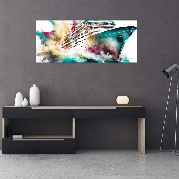 Kép - Akvarell tenger (120x50 cm)