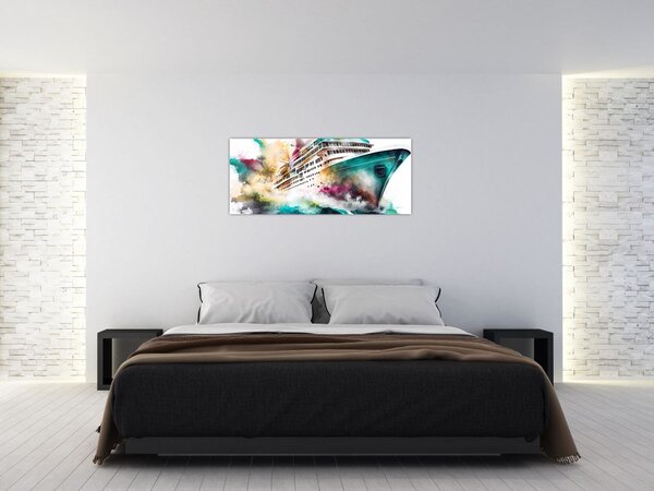 Kép - Akvarell tenger (120x50 cm)