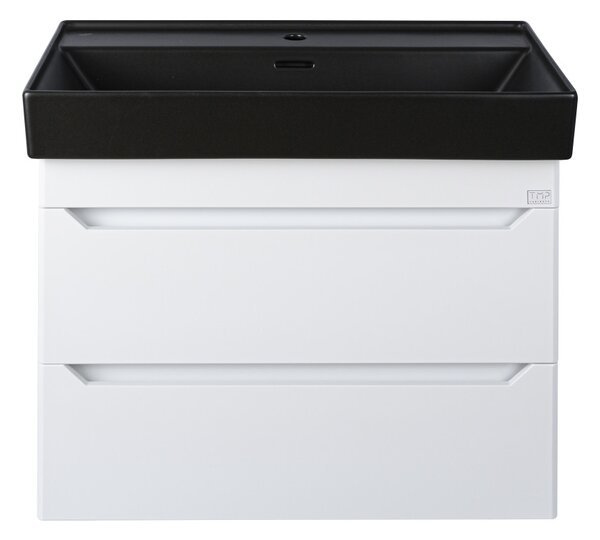 TMP SHARP 100 fali fürdőszobabútor - CeraStyle SHARP FEKETE mosdóval - 100 x 48 cm