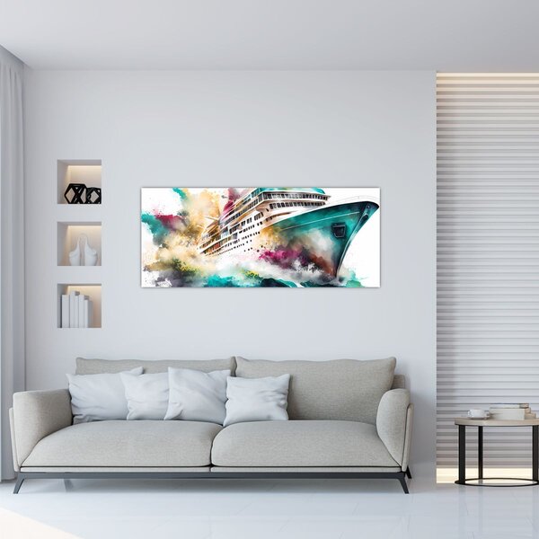 Kép - Akvarell tenger (120x50 cm)
