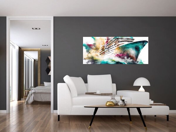 Kép - Akvarell tenger (120x50 cm)