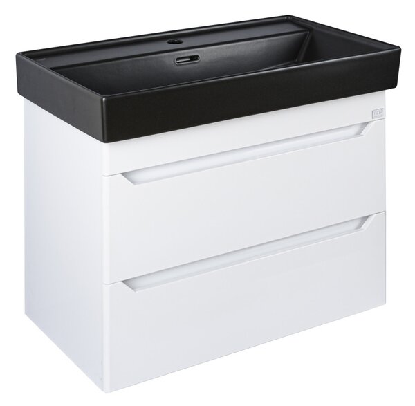 TMP SHARP 100 fali fürdőszobabútor - CeraStyle SHARP FEKETE mosdóval - 100 x 48 cm