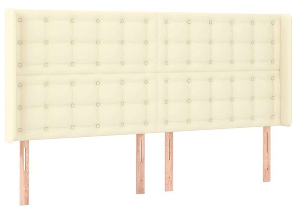VidaXL krémszínű műbőr LED-es fejtámla 163x16x118/128 cm