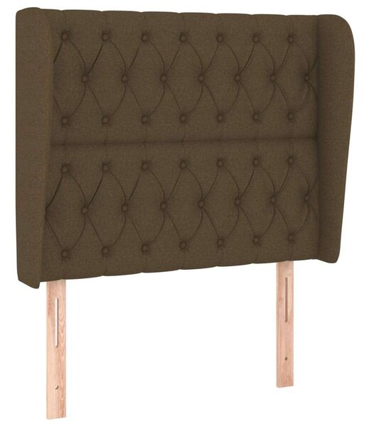 VidaXL Fejtámla - Szövet - Sötétbarna - 93x23x118/128cm