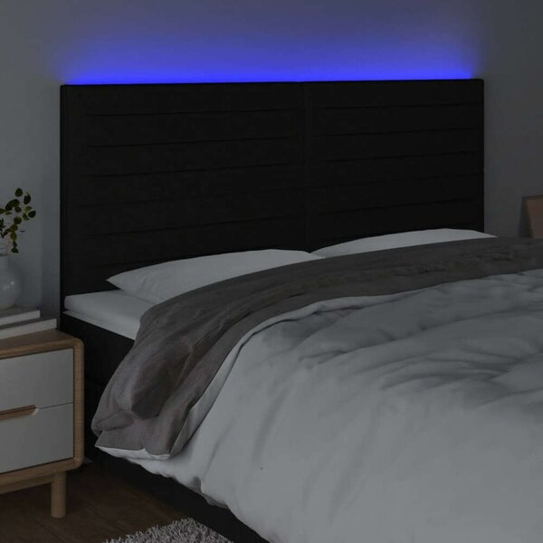 VidaXL LED Fejtámla - Fekete Szövet - 160cm