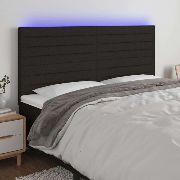 VidaXL LED-es Fejtámla - Fekete Szövet - 200x128 cm