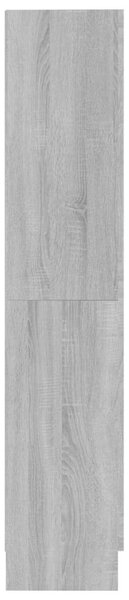 VidaXL Könyvszekrény - Tömörfa - Szürke Sonoma - 82,5x30,5x150 cm