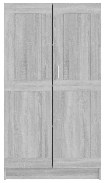 VidaXL Könyvszekrény - Tömörfa - Szürke Sonoma - 82,5x30,5x150 cm