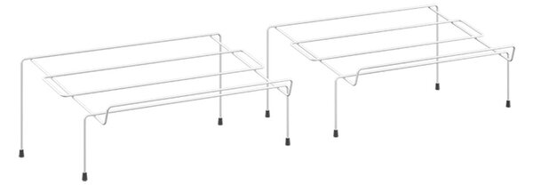 Cipok 2 db rozsdamentes acél fehér cipőtartó - Metaltex