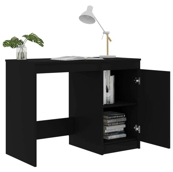 VidaXL Fekete Íróasztal - 100x50x76 cm