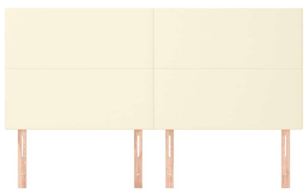 VidaXL 4 db krémszínű műbőr fejtámla 80 x 5 x 78/88 cm