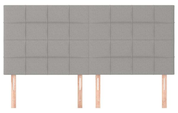 VidaXL Fejtámla - Szövet - Világosszürke - 4 db - 80x5x78/88cm