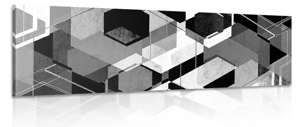 Kép absztrakt geometria fekete fehérben