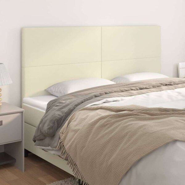 VidaXL 4 db krémszínű műbőr fejtámla 80 x 5 x 78/88 cm