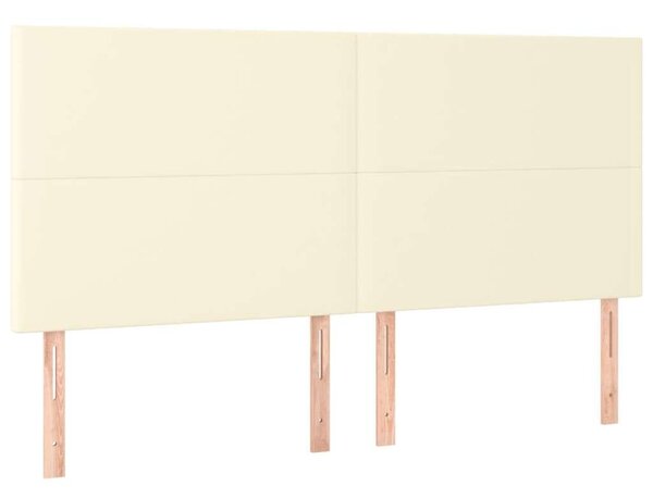 VidaXL 4 db krémszínű műbőr fejtámla 80 x 5 x 78/88 cm