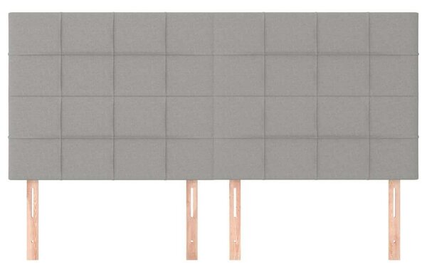 VidaXL Fejtámla - Szövet - Világosszürke - 4 db - 80x5x78/88cm