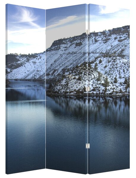 Paraván - Téli táj tóval (126x170 cm)