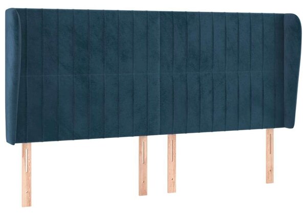 VidaXL Bársony Fejtámla - Sötétkék - 163cm