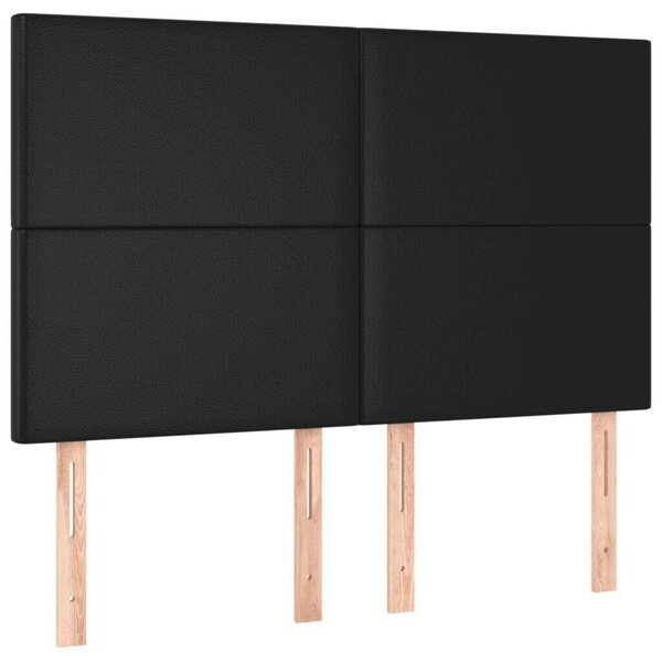 VidaXL LED-es Fejtámla - Fekete Műbőr - 144x128cm