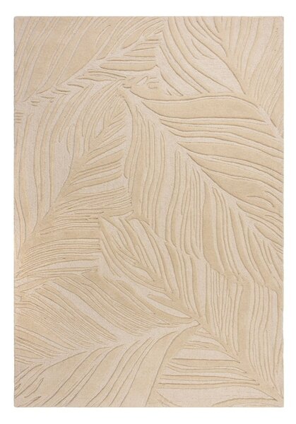 Lino Leaf bézs gyapjú szőnyeg, 160 x 230 cm - Flair Rugs