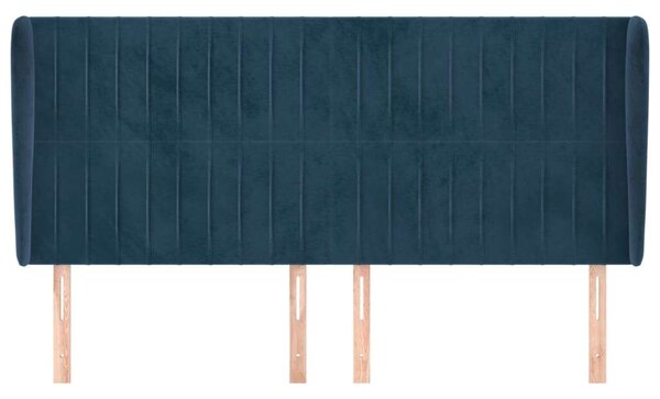 VidaXL Bársony Fejtámla - Sötétkék - 163cm