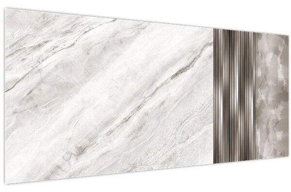 Kép - Márvány ezüst vonalakkal (120x50 cm)