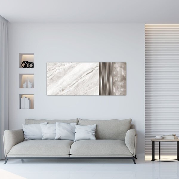 Kép - Márvány ezüst vonalakkal (120x50 cm)