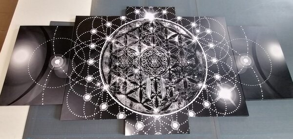 5 részes varászlatos Mandala fekete