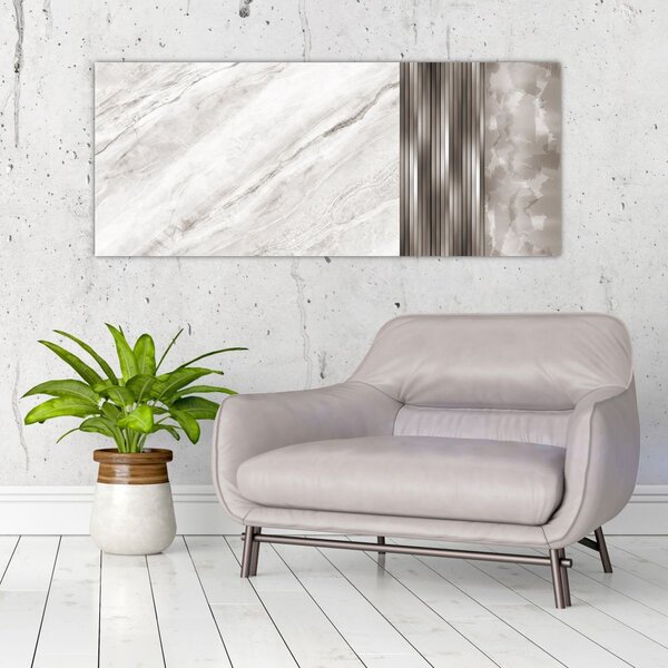 Kép - Márvány ezüst vonalakkal (120x50 cm)