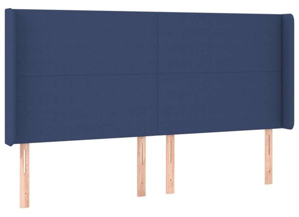 VidaXL kék szövet fejtámla szárnyakkal 183x16x118/128 cm