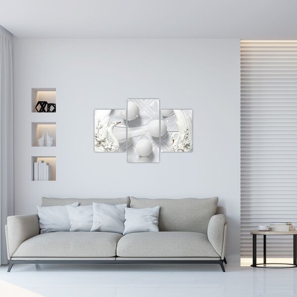 Kép - Aranyhattyú a vízen (90x60 cm)