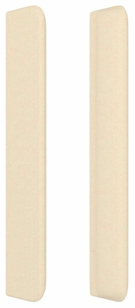 VidaXL Fejtámla - Szövet - Krémszín - 183x16x118/128 cm