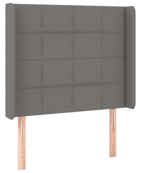 VidaXL sötétszürke szövet LED-es fejtámla 103x16x118/128 cm