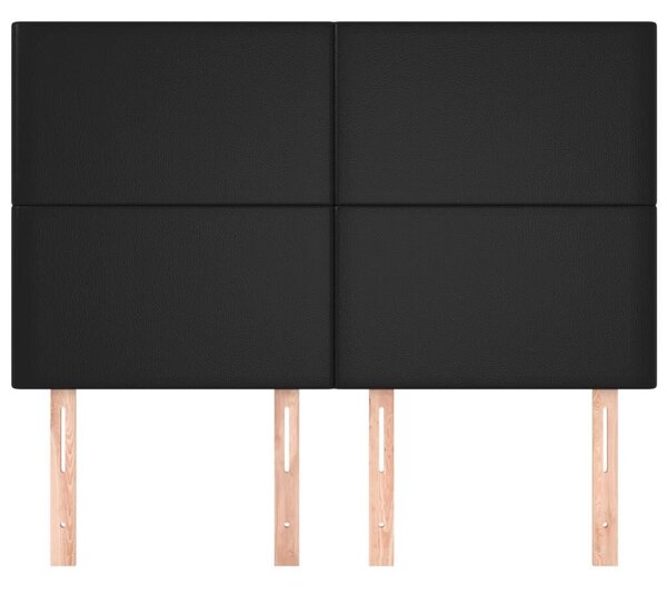 Fejtámla szett - 4 db - Fekete műbőr - 144cm