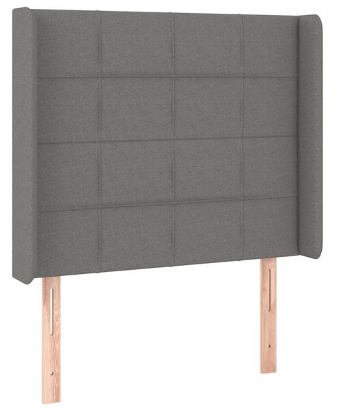 VidaXL sötétszürke szövet LED-es fejtámla 103x16x118/128 cm