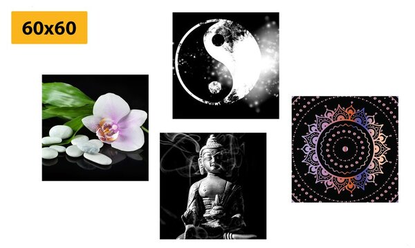 Képszett Feng Shui fekete háttéren