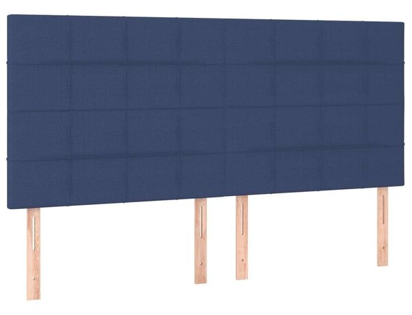 VidaXL kék szövet LED-es fejtámla 160x5x118/128 cm